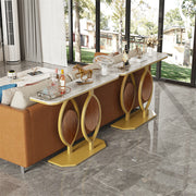 Noble and Elegant Sintered Stone Console Table Hallway Table with Strong Metal Frame V767-JJ-XZ837-XNE