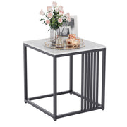 Premium Natural Marble Texture Side End Table Coffee Table Large Bedside Table V767-JJ-XZ877