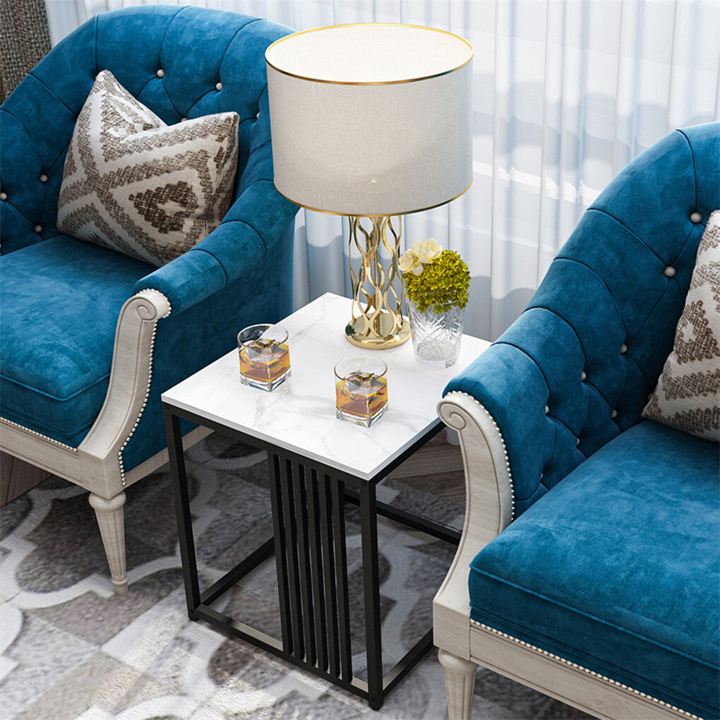 Premium Natural Marble Texture Side End Table Coffee Table Large Bedside Table V767-JJ-XZ877