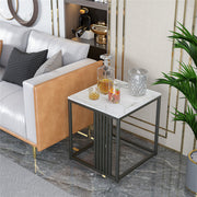Premium Natural Marble Texture Side End Table Coffee Table Large Bedside Table V767-JJ-XZ877