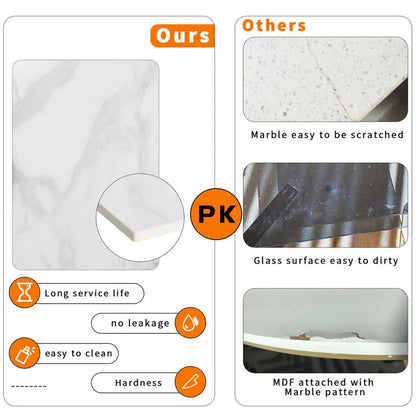 Premium Natural Marble Texture Side End Table Coffee Table Large Bedside Table V767-JJ-XZ877