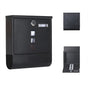 Lockable Mailbox Wall Mounted Mail Letter Post Box with Newspaper Holder Rack V767-JJ-ZR1233