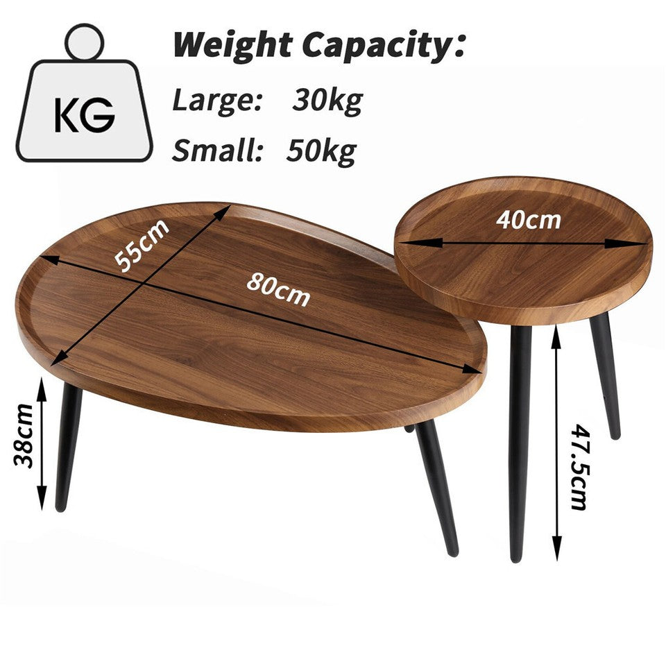 Industrial Nesting Wooden Side Tables V767-JJ-ZT721-G1