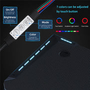 Z-Shaped Computer Gaming Desk with RGB LED Lights Home Office Table X-Large 140cm V767-JJ-ZT823