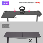 Black L-Shaped Gaming Desk w/ Storage Box V767-JJ-ZT878-L