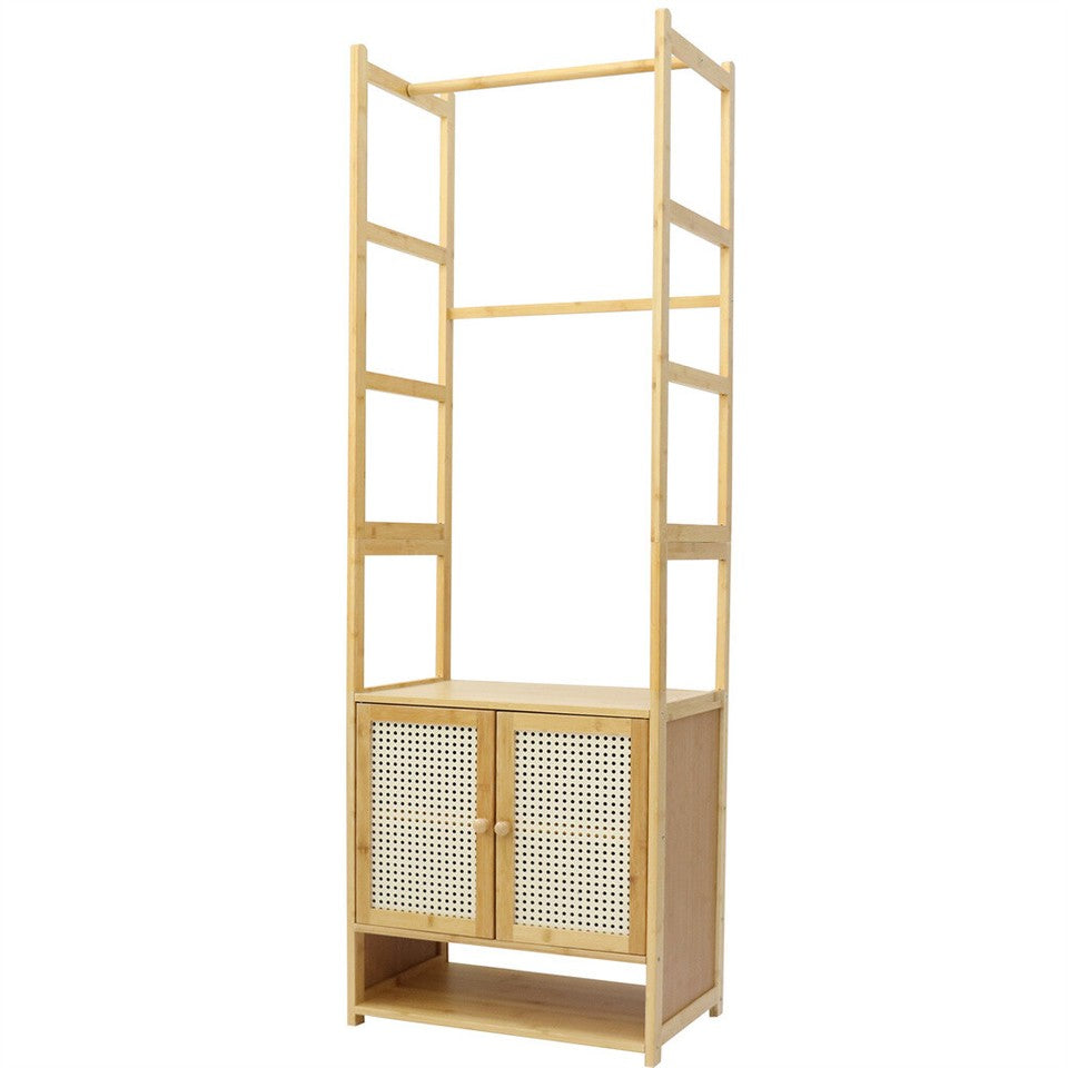 High Strength Bamboo Clothing Rack Closet Organizer Storage Cabinet & Shoe Shelf V767-JJ-ZY1113