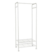 2Tier Rolling Free-Standing Clothing Garment Rack Closet Organizer Open Wardrobe V767-JJ-ZY188