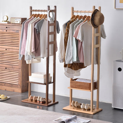 Versatile Strong Bamboo Clothes Hanger Rod Stand Scarf Hat Holder Storage Shelf V767-JJ-ZY212-V1