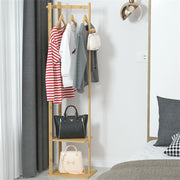 Versatile Strong Bamboo Clothes Hanger Rod Stand Scarf Hat Holder Storage Shelf V767-JJ-ZY212-V1