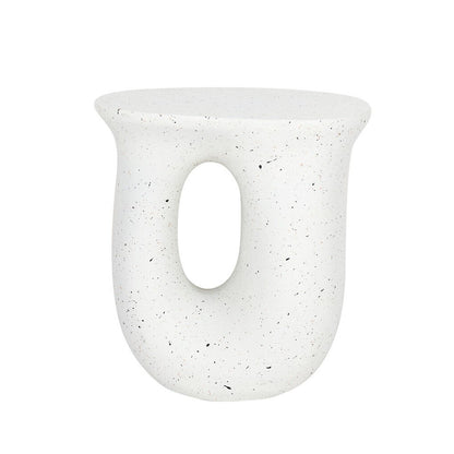 U-Shaped Terrazzo Concrete Outdoor Stool V767-JJ-ZZ1187-G1