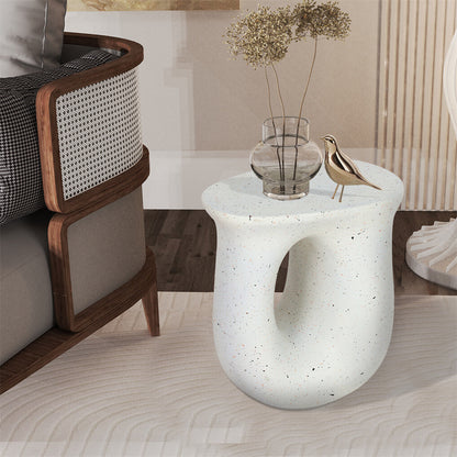 U-Shaped Terrazzo Concrete Outdoor Stool V767-JJ-ZZ1187-G1
