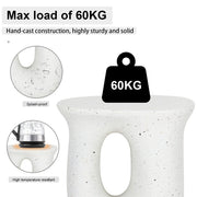 U-Shaped Terrazzo Concrete Outdoor Stool V767-JJ-ZZ1187-G1