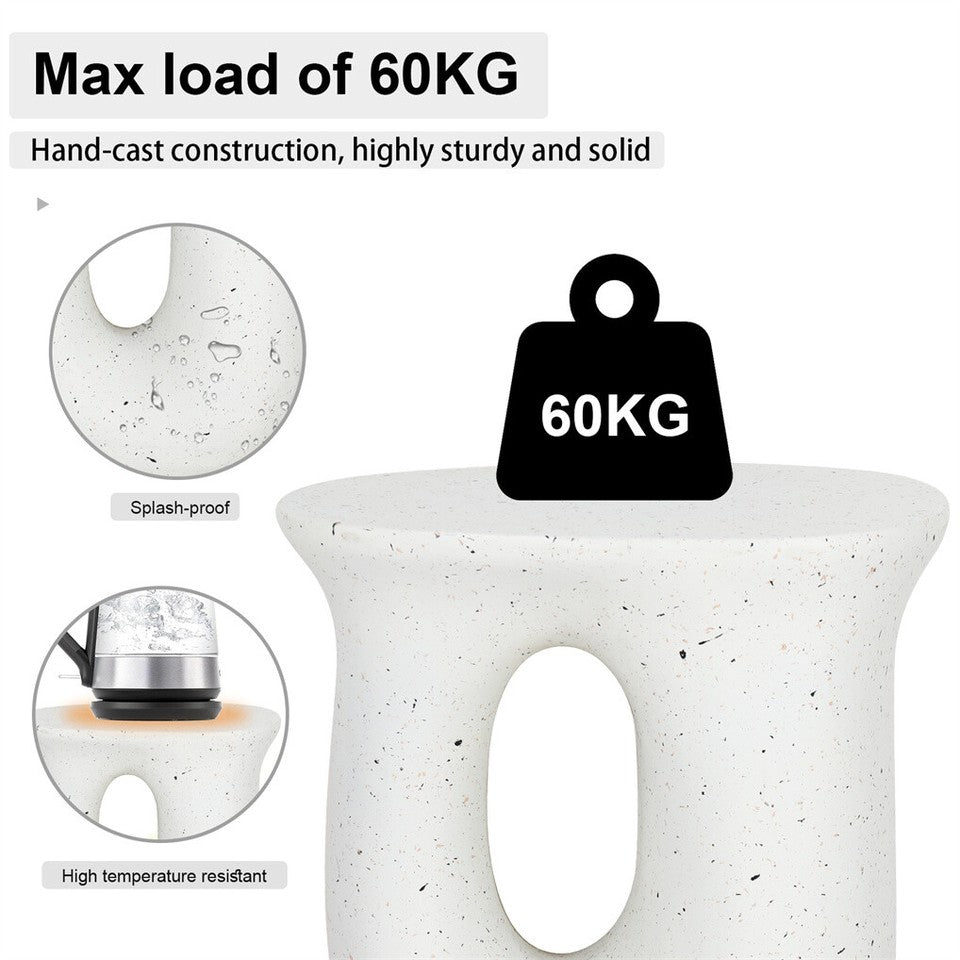 U-Shaped Terrazzo Concrete Outdoor Stool V767-JJ-ZZ1187-G1