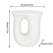U-Shaped Terrazzo Concrete Outdoor Stool V767-JJ-ZZ1187-G1