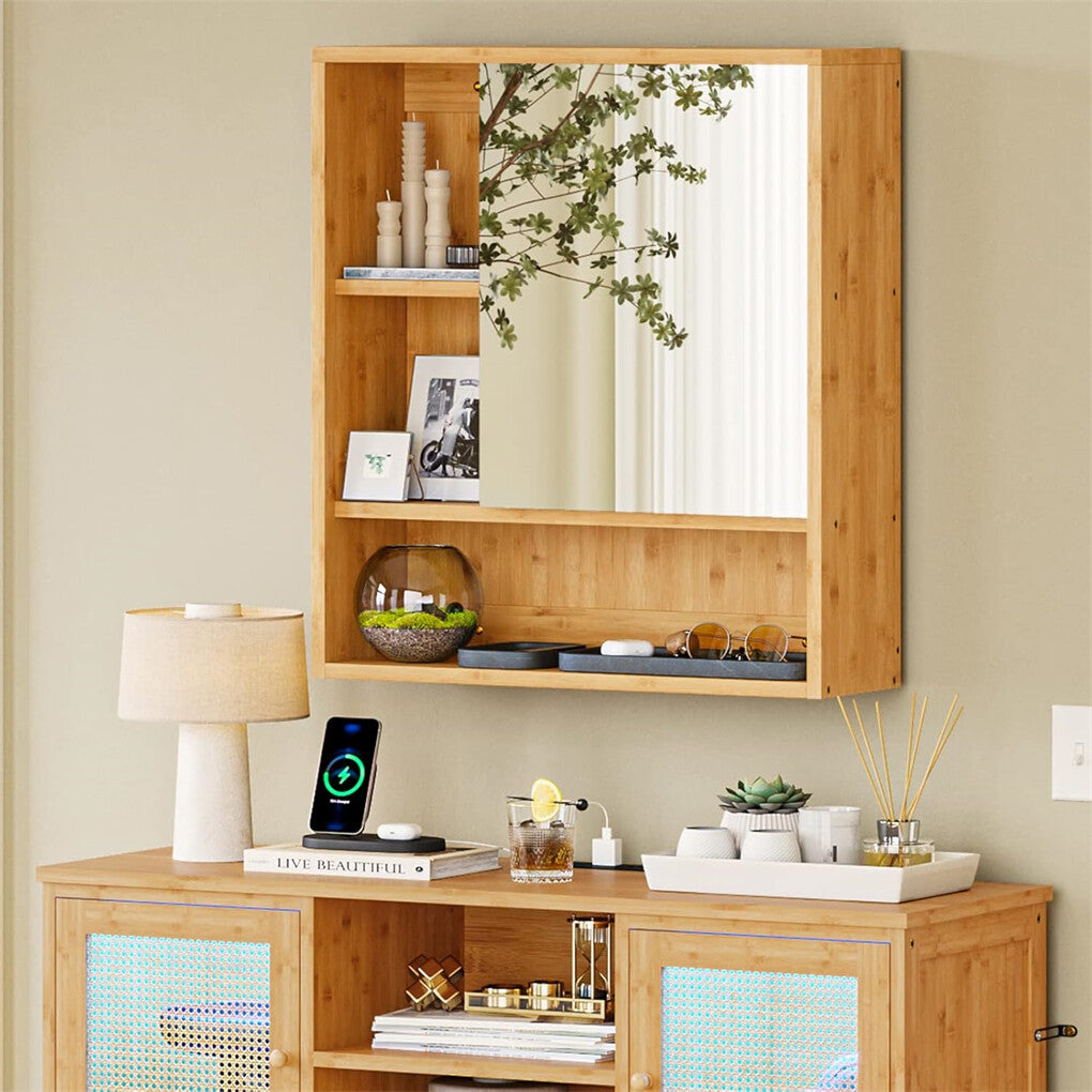 Xl Bathroom Wall Mirror Medicine Cabinet With Single Door And Adjustable Shelves V767-JJ-ZZ1338