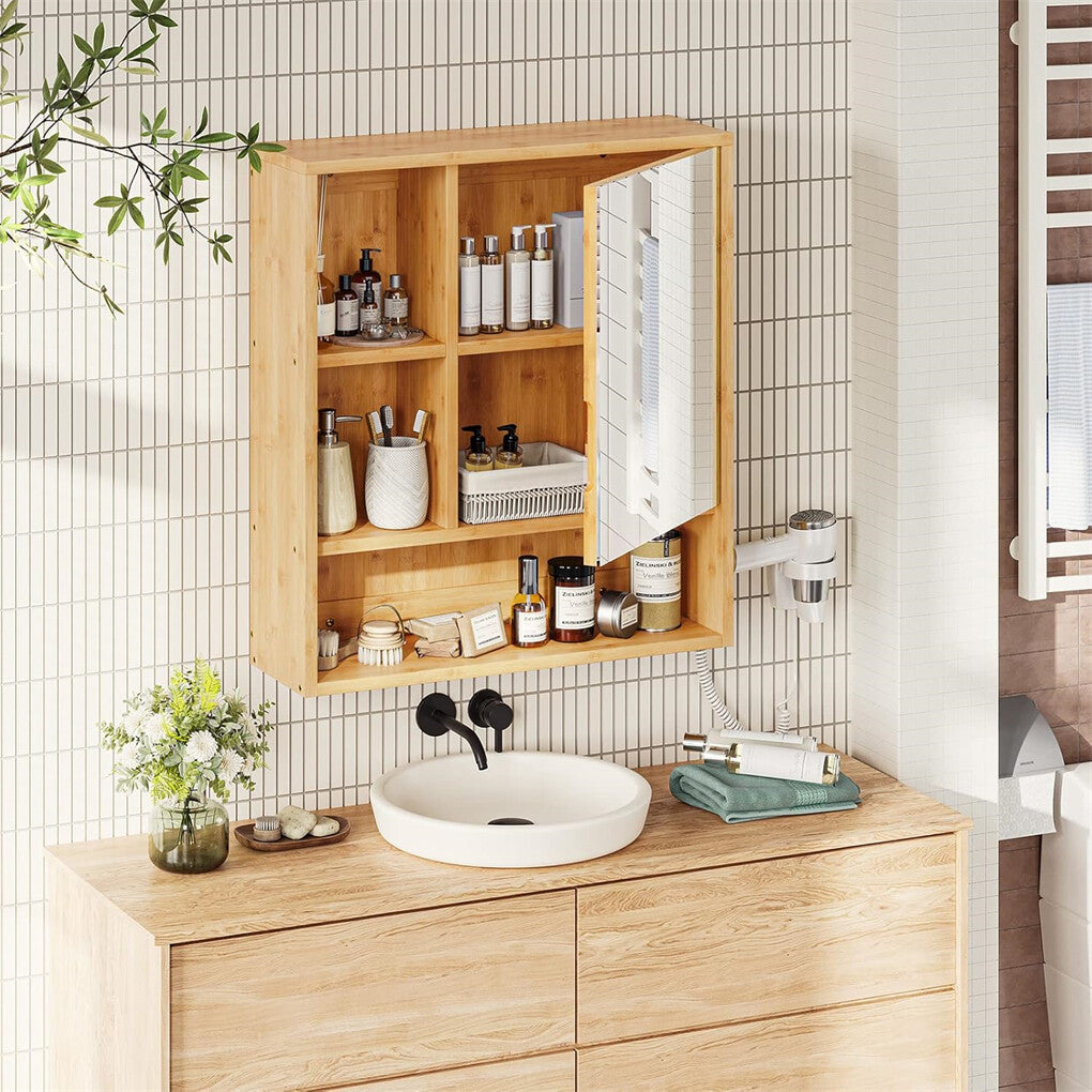 Xl Bathroom Wall Mirror Medicine Cabinet With Single Door And Adjustable Shelves V767-JJ-ZZ1338