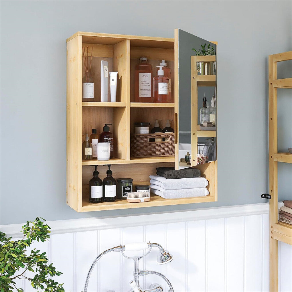 Xl Bathroom Wall Mirror Medicine Cabinet With Single Door And Adjustable Shelves V767-JJ-ZZ1338