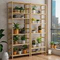 Fin Super Large Wooden Storage Unit 6 Adjustable Shelves Home Kitchen Organization V767-JJ-ZZ1386