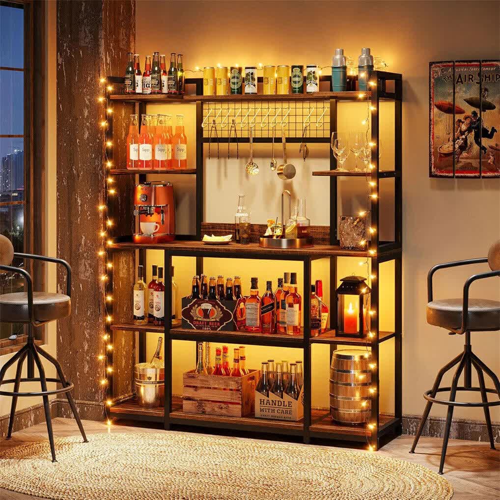 XXL Large Kitchen Bakers Rack Freestanding Microwave Stand Kitchen Storage Shelf V767-JJ-ZZ1398