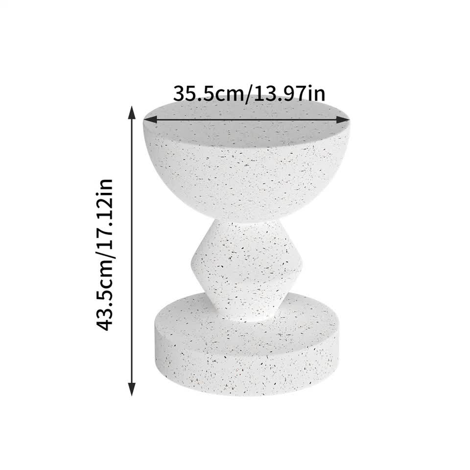 Stylish Lightweight Concrete Sofa Side Table Cement Bedside Table Outdoor Patio V767-JJ-ZZ1621