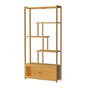 6 Tiers Freestanding Bamboo Storage Shelf High & Low Shelf Bookshelf Plant Stand V767-JJ-ZZ1623