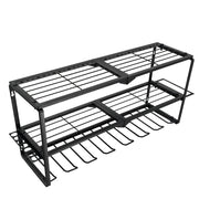 P&P Heavy Duty Power Tool Organizer with 7 Drill Holders Wall Mounted Garage Storage Rack for Tools & Utility V767-JJ-ZZ1673