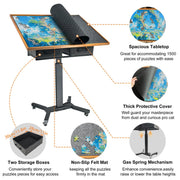 1500-Piece Jigsaw Puzzle Table with Storage Drawers, Adjustable Tilt and 360 degrees Rotation V767-JJ-ZZ1689