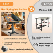 Wooden Jigsaw Puzzle Table with Tilt, Drawers and Rolling Wheels V767-JJ-ZZ1689-B