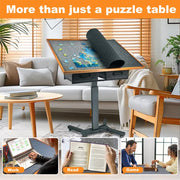 Wooden Jigsaw Puzzle Table with Tilt, Drawers and Rolling Wheels V767-JJ-ZZ1689-B