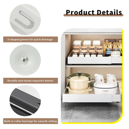 P&P Pull-Out Kitchen Cabinet Organizer With Extendable Storage V767-JJ-ZZ1721-WT
