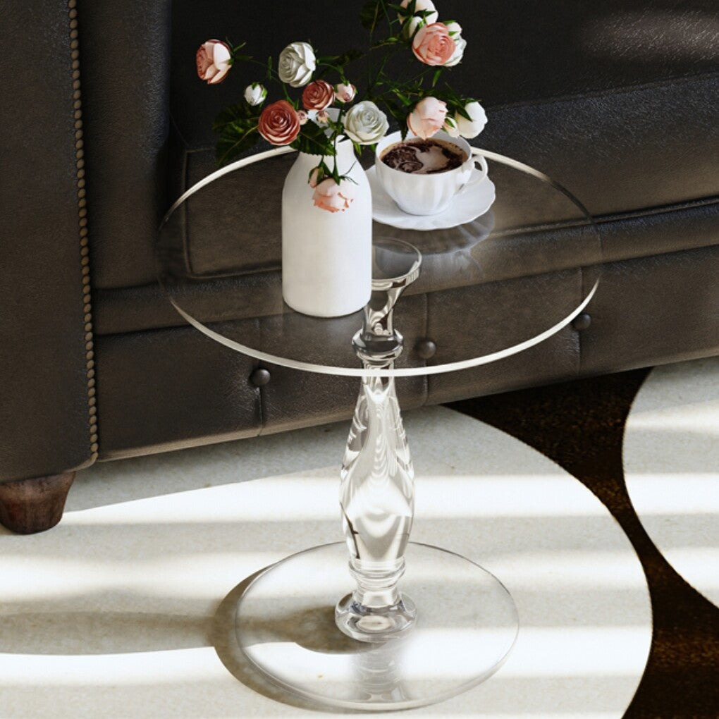 Crystal-Clear Acrylic Coffee Table Sofa Side Table Small Bedside Table Bedroom V767-JJ-ZZ1776