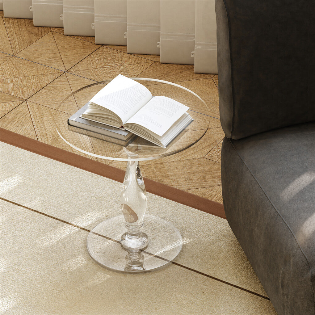 Crystal-Clear Acrylic Coffee Table Sofa Side Table Small Bedside Table Bedroom V767-JJ-ZZ1776