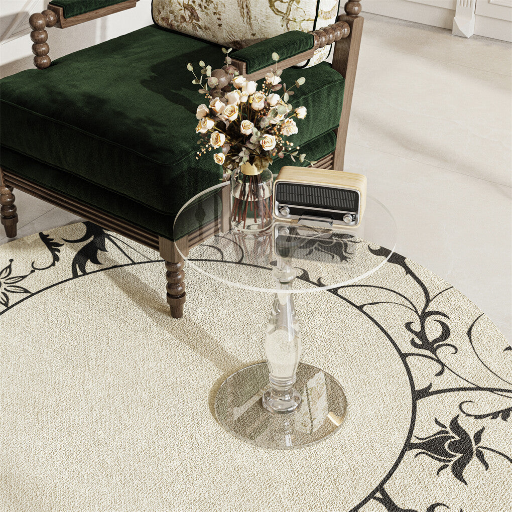 Crystal-Clear Acrylic Coffee Table Sofa Side Table Small Bedside Table Bedroom V767-JJ-ZZ1776