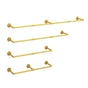 Vintage Gold Wall-Mounted Clothes Rack - Strong Metal Garment Hanging Rail V767-JJ-ZZ183-GLD