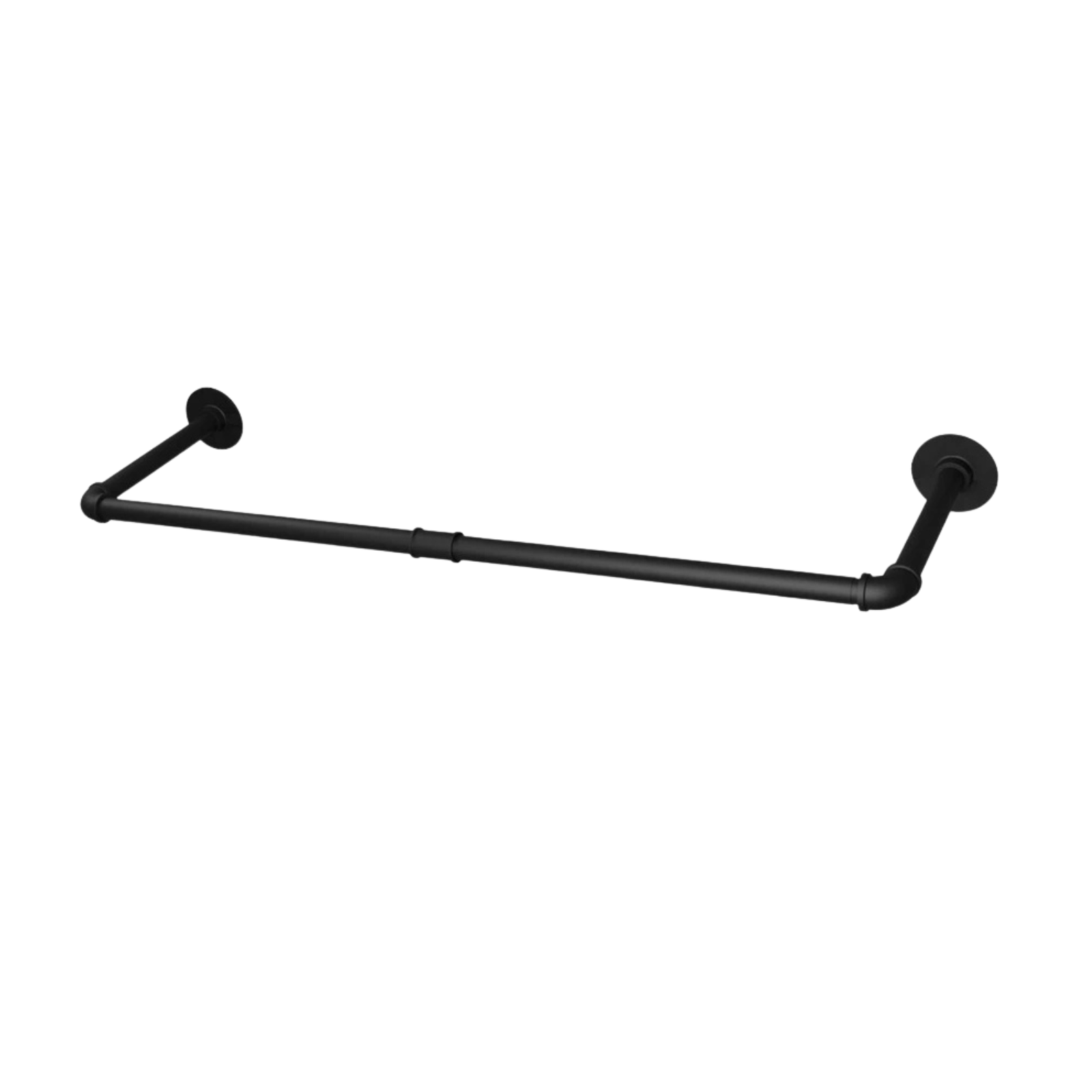 2-Pack Heavy Metal Pipe Clothes Rack Rails for Closet Hanging Storage V767-JJ-ZZ781