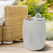 Heavy Duty Concrete Side Table Modern Decorative Garden Stool Patio End Table V767-JJ-ZZ981-G1