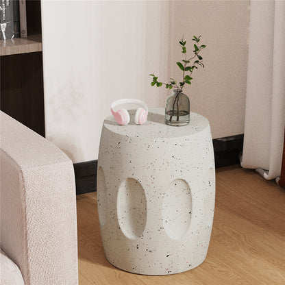 Heavy Duty Concrete Side Table Modern Decorative Garden Stool Patio End Table V767-JJ-ZZ981-G1