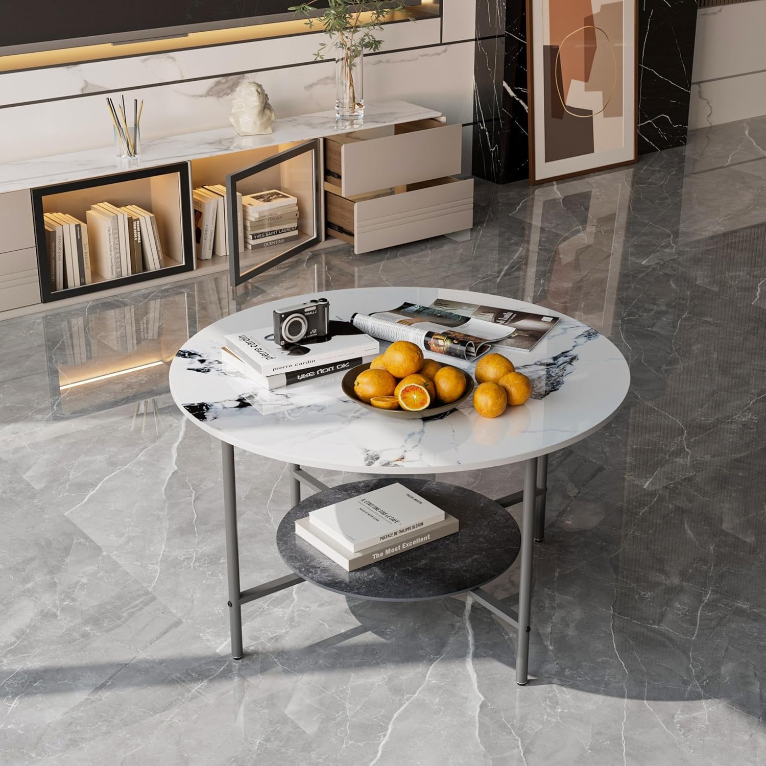 2-Tier Sintered Stone Coffee Table V767-LH373-FCBY