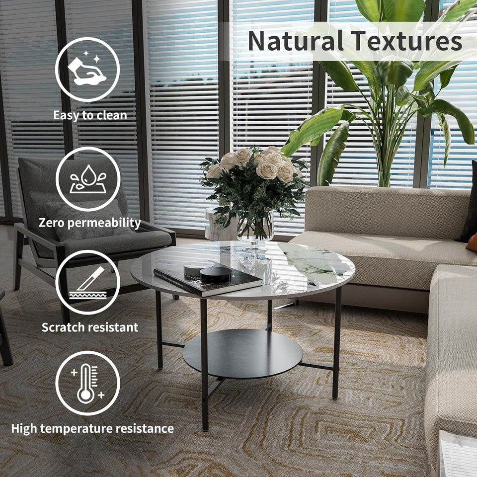 2-Tier Sintered Stone Coffee Table V767-LH373-FCBY