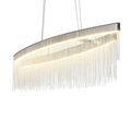 Modern LED Tassel Pendant Light Aluminum Linear Chandelier Dimmable Ceiling Lighting for Dining Room, Kitchen V767-LT-X119-110-G