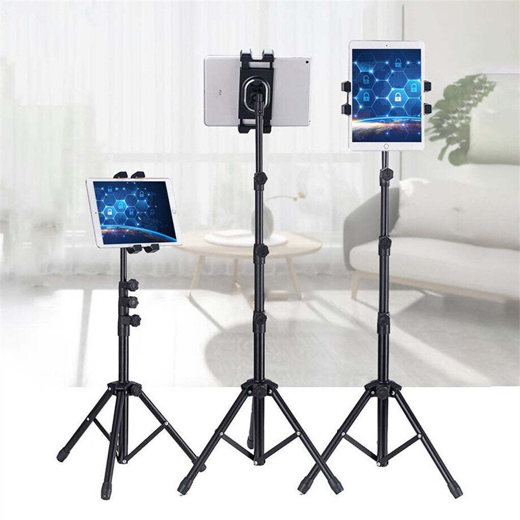 Adjustable 4.7-12.9" Stable Tripod Floor Stand Lazy Tablet Mount Holder for iPad V767-MGF021