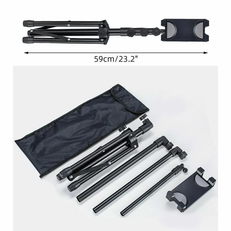 Adjustable 4.7-12.9" Stable Tripod Floor Stand Lazy Tablet Mount Holder for iPad V767-MGF021