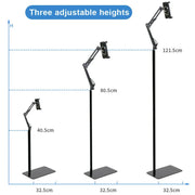 360 Tablet Floor Stand Adjustable 5-12.9 Inch Overhead Phone Desktop Holder V767-MGF050
