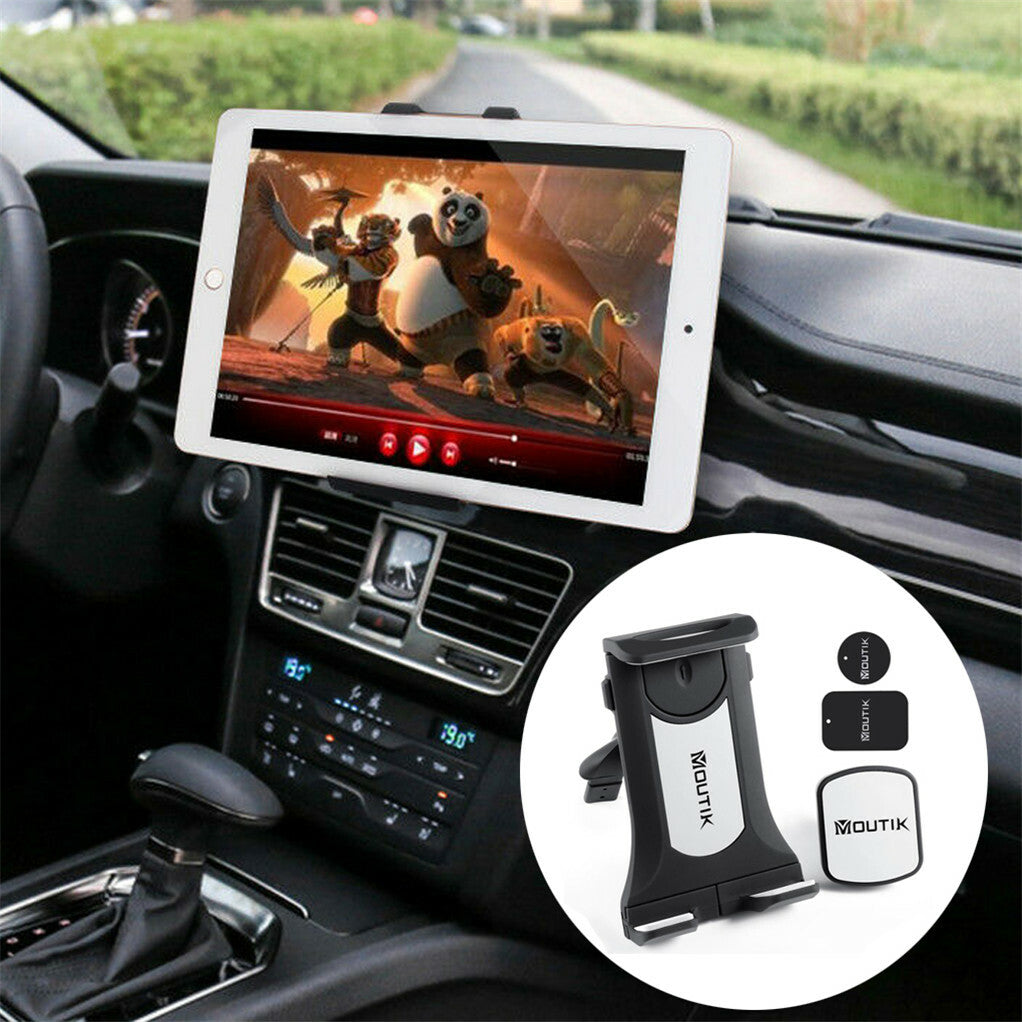 Universal Adjustable Tablet Mount Car CD Slot Holder 2in1 Fit 3.5-10.5" iPad GPS V767-MGS034
