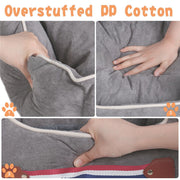 Large Cozy Dog Car Booster Double-Side Cushion Pet Travel Bed with Adjustable Strap V767-P-XD124