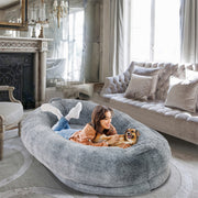 Xxxl Human-Sized Dog Bed Washable Orthopedic Pet Bed Bean Bag With Soft Blanket V767-P-XD1267