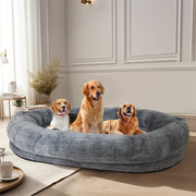 Xxxl Human-Sized Dog Bed Washable Orthopedic Pet Bed Bean Bag With Soft Blanket V767-P-XD1267