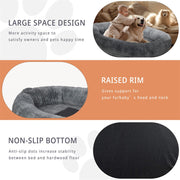 Xxxl Human-Sized Dog Bed Washable Orthopedic Pet Bed Bean Bag With Soft Blanket V767-P-XD1267