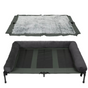 P&P Brown Pet Cot with Bolster Support and Breathable Mesh Design for Dogs to Lounge V767-P-XD128-GY-2XLG1