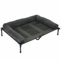 Large Oversized Raised Dog Bed with Cooling Bolster Lounger V767-P-XD128-GY-LG1